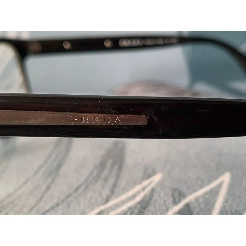 Prada VPR 19P 1AB-1O1 Black Eyeglasses Frames 53-18-140 GLASSES & HARD CASE